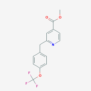 B1400440 Methyl 2-(4-(trifluoromethoxy)benzyl)isonicotinate CAS No. 1251844-88-8