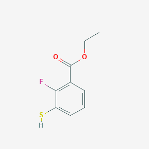 molecular formula C9H9FO2S B1400441 Ethyl 2-fluoro-3-mercaptobenzoate CAS No. 1359983-13-3