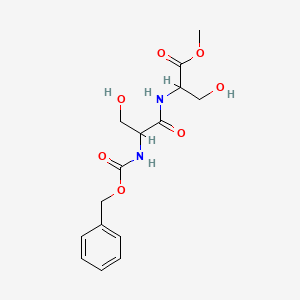 molecular formula C15H20N2O7 B14004462 Methyl 3-hydroxy-2-[(3-hydroxy-2-phenylmethoxycarbonylamino-propanoyl)amino]propanoate CAS No. 5874-76-0