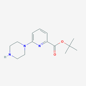 molecular formula C14H21N3O2 B1400451 tert-Butyl 6-(piperazin-1-yl)picolinate CAS No. 1053656-96-4
