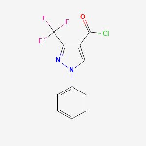 molecular formula C11H6ClF3N2O B1400454 1-Phenyl-3-trifluoromethyl-1H-pyrazole-4-carbonyl chloride CAS No. 1003579-29-0