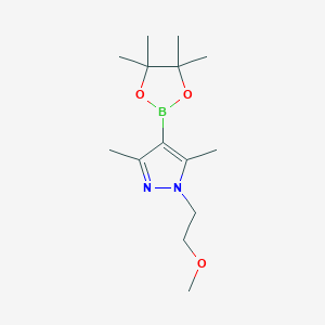 molecular formula C14H25BN2O3 B1400457 1-(2-Methoxyethyl)-3,5-dimethyl-4-(tetramethyl-1,3,2-dioxaborolan-2-yl)-1H-pyrazole CAS No. 1200537-40-1