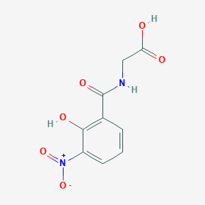 molecular formula C9H8N2O6 B14004577 N-(2-Hydroxy-3-nitrobenzoyl)glycine CAS No. 35748-38-0