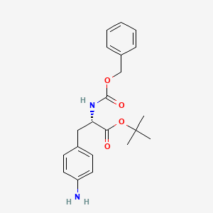 molecular formula C21H26N2O4 B1400459 (S)-tert-Butyl 3-(4-aminophenyl)-2-(((benzyloxy)carbonyl)amino)propanoate CAS No. 869882-72-4