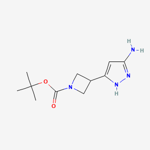tert-butyl 3-(3-amino-1H-pyrazol-5-yl)azetidine-1-carboxylate