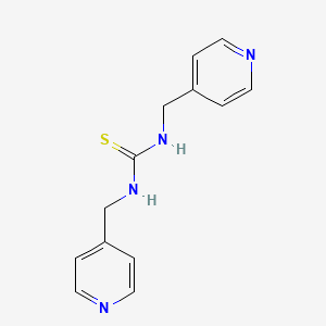 molecular formula C13H14N4S B14004645 N,N'-Bis[(pyridin-4-yl)methyl]thiourea CAS No. 6965-00-0