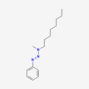 molecular formula C15H25N3 B14004667 N-Methyl-N-phenyldiazenyl-octan-1-amine CAS No. 66974-81-0