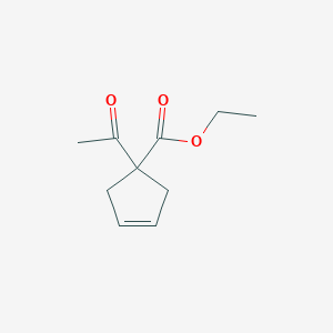 molecular formula C10H14O3 B14004718 Ethyl 1-acetylcyclopent-3-ene-1-carboxylate CAS No. 33626-80-1