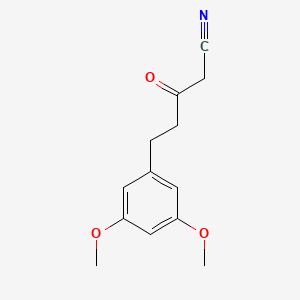 molecular formula C13H15NO3 B1400478 5-(3,5-Dimethoxyphenyl)-3-oxopentanenitrile CAS No. 1000895-54-4