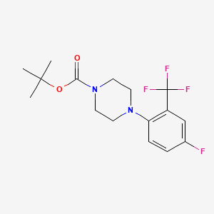 molecular formula C16H20F4N2O2 B1400495 tert-Butyl 4-(4-fluoro-2-(trifluoromethyl)-phenyl)piperazine-1-carboxylate CAS No. 946399-68-4