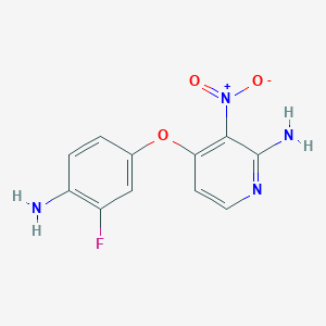 4-(4-Amino-3-fluorophenoxy)-3-nitropyridin-2-amine
