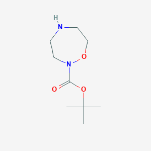 molecular formula C9H18N2O3 B1400497 Tert-butyl 1,2,5-oxadiazepane-2-carboxylate CAS No. 952151-39-2