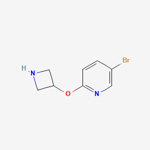 molecular formula C8H9BrN2O B1400501 2-(氮杂环丙基-3-氧基)-5-溴吡啶 CAS No. 1186327-93-4