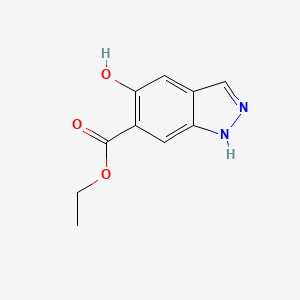 molecular formula C10H10N2O3 B1400503 ethyl 5-hydroxy-1H-indazole-6-carboxylate CAS No. 1206800-78-3