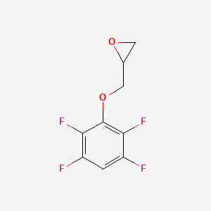 molecular formula C9H6F4O2 B14005030 2-[(2,3,5,6-Tetrafluorophenoxy)methyl]oxirane CAS No. 25056-10-4