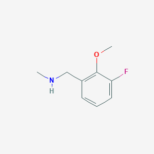 molecular formula C9H12FNO B1400505 [(3-Fluoro-2-methoxyphenyl)methyl](methyl)amine CAS No. 1229041-28-4