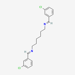 molecular formula C20H22Cl2N2 B14005050 N,N'-Bis(m-chlorobenzylidene)-1,6-hexanediamine CAS No. 74038-51-0