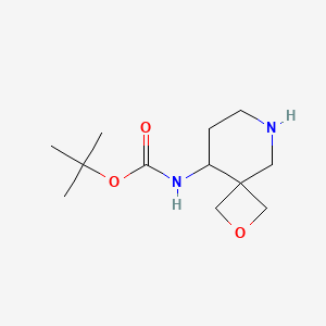 molecular formula C12H22N2O3 B14005109 tert-butyl N-(2-oxa-8-azaspiro[3.5]nonan-5-yl)carbamate 