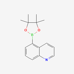 molecular formula C15H18BNO2 B1400516 5-(4,4,5,5-Tetramethyl-1,3,2-dioxaborolan-2-yl)quinoline CAS No. 1021868-08-5