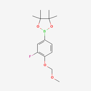 molecular formula C14H20BFO4 B1400519 3-Fluoro-4-(methoxymethoxy)phenylboronic acid pinacol ester CAS No. 1248556-02-6