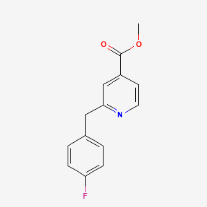molecular formula C14H12FNO2 B1400520 2-(4-氟苄基)异烟酸甲酯 CAS No. 1251844-62-8