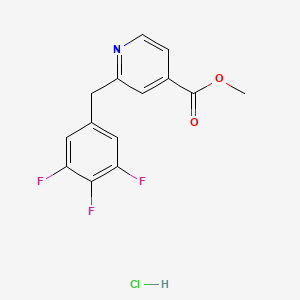 molecular formula C14H11ClF3NO2 B1400523 Methyl 2-(3,4,5-trifluorobenzyl)isonicotinate hydrochloride CAS No. 1251845-29-0