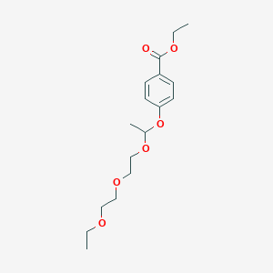 molecular formula C17H26O6 B14005238 Ethyl 4-[1-[2-(2-ethoxyethoxy)ethoxy]ethoxy]benzoate CAS No. 32514-73-1