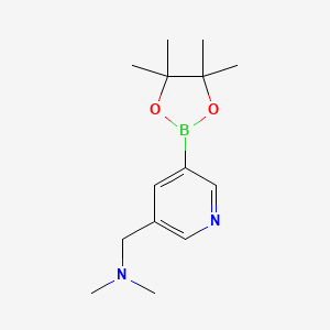 molecular formula C14H23BN2O2 B1400526 N,N-Dimethyl-1-(5-(4,4,5,5-tetramethyl-1,3,2-dioxaborolan-2-YL)pyridin-3-YL)methanamine CAS No. 919347-18-5