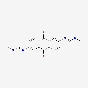 molecular formula C22H24N4O2 B14005274 N'-[6-[1-(dimethylamino)ethylideneamino]-9,10-dioxoanthracen-2-yl]-N,N-dimethylethanimidamide CAS No. 61907-22-0