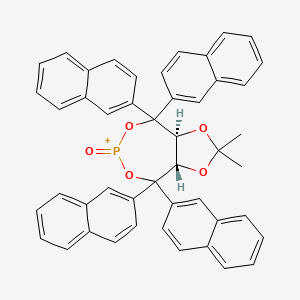molecular formula C47H36O5P+ B14005322 (3AS,8aS)-2,2-dimethyl-4,4,8,8-tetra(naphthalen-2-yl)tetrahydro-[1,3]dioxolo[4,5-e][1,3,2]dioxaphosphepine 6-oxide 