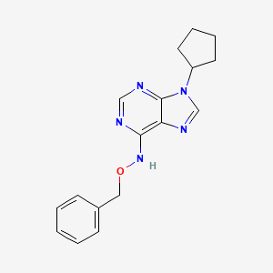 molecular formula C17H19N5O B14005369 n-(Benzyloxy)-9-cyclopentyl-9h-purin-6-amine CAS No. 35967-02-3