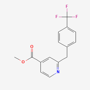 molecular formula C15H12F3NO2 B1400537 Methyl 2-(4-(trifluoromethyl)benzyl)isonicotinate CAS No. 1251844-74-2
