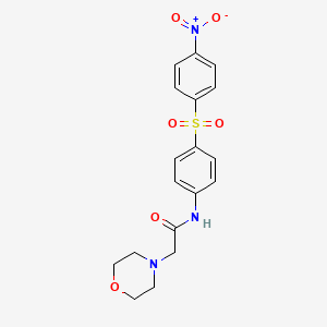molecular formula C18H19N3O6S B14005378 2-(Morpholin-4-yl)-n-{4-[(4-nitrophenyl)sulfonyl]phenyl}acetamide CAS No. 50385-16-5