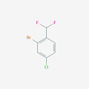 molecular formula C7H4BrClF2 B1400538 2-Bromo-4-chloro-1-(difluoromethyl)benzene CAS No. 1261476-50-9