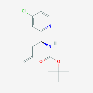 Carbamic acid, N-[(1S)-1-(4-chloro-2-pyridinyl)-3-buten-1-yl]-, 1,1-dimethylethyl ester
