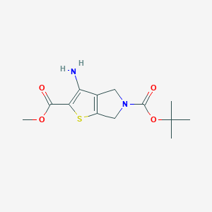 B1400544 5-Tert-butyl 2-methyl 3-amino-4H-thieno[2,3-C]pyrrole-2,5(6H)-dicarboxylate CAS No. 1357948-71-0
