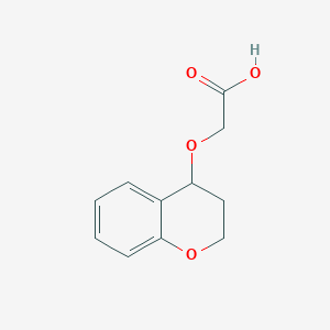 molecular formula C11H12O4 B1400545 2-(Chroman-4-yloxy)acetic acid CAS No. 1359734-98-7