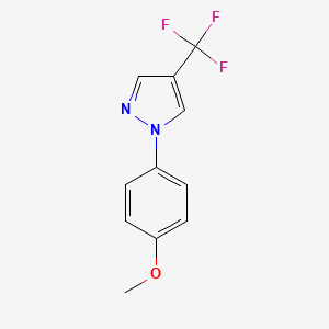 molecular formula C11H9F3N2O B1400546 1-(4-methoxyphenyl)-4-(trifluoromethyl)-1H-pyrazole CAS No. 1393125-44-4