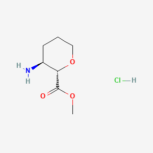 molecular formula C7H14ClNO3 B14005462 Methyl (2S,3S)-3-aminotetrahydropyran-2-carboxylate hydrochloride 