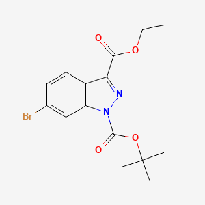 molecular formula C15H17BrN2O4 B1400549 1-tert-butyl 3-ethyl 6-bromo-1H-indazole-1,3-dicarboxylate CAS No. 1228451-59-9