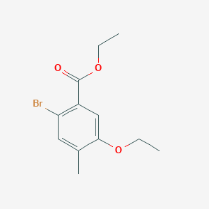 molecular formula C12H15BrO3 B1400556 Ethyl 2-bromo-5-ethoxy-4-methylbenzoate CAS No. 1350759-94-2