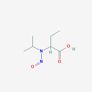 molecular formula C7H14N2O3 B14005599 Butanoic acid, 2-[(1-methylethyl)nitrosoamino]- CAS No. 89941-12-8