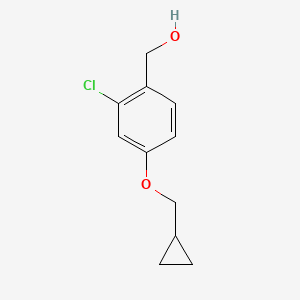 molecular formula C11H13ClO2 B1400565 (2-Chloro-4-cyclopropylmethoxyphenyl)-methanol CAS No. 1224719-01-0