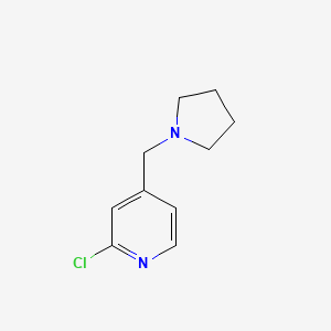 molecular formula C10H13ClN2 B1400573 2-Chloro-4-(pyrrolidin-1-ylmethyl)pyridine CAS No. 1204701-61-0