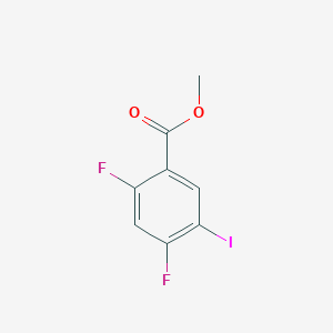 molecular formula C8H5F2IO2 B1400576 2,4-Difluoro-5-iodo-benzoic acid methyl ester CAS No. 1113050-16-0