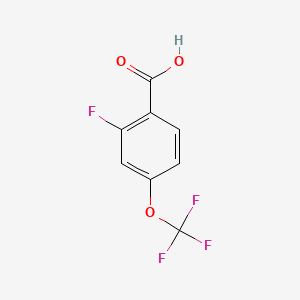 molecular formula C8H4F4O3 B1400578 2-氟-4-(三氟甲氧基)苯甲酸 CAS No. 1073477-22-1
