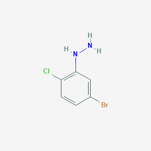 molecular formula C6H6BrClN2 B1400582 (5-Bromo-2-chlorophenyl)hydrazine CAS No. 98141-96-9