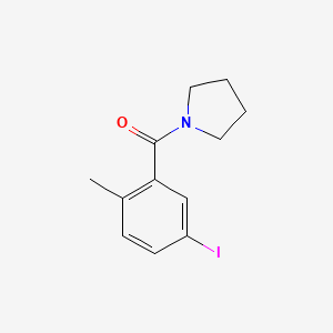 molecular formula C12H14INO B1400584 1-[(5-Iodo-2-methylphenyl)carbonyl]pyrrolidine CAS No. 1228778-19-5