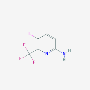 molecular formula C6H4F3IN2 B1400585 5-Iodo-6-(trifluoromethyl)pyridin-2-amine CAS No. 1227596-12-4
