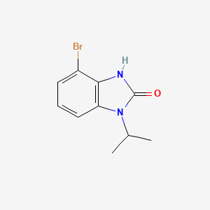 molecular formula C10H11BrN2O B1400586 2H-Benzimidazol-2-one, 4-bromo-1,3-dihydro-1-(1-methylethyl)- CAS No. 1283176-17-9